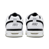 A pair of NIKE SB P-ROD 1 ZOOM AIR LOW 20 YEARS sneakers in white and black, shown from the back with the nike logo visible on each heel.