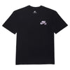 A black Nike SB Spider Tee featuring a small white "Nike SB" logo on the front.