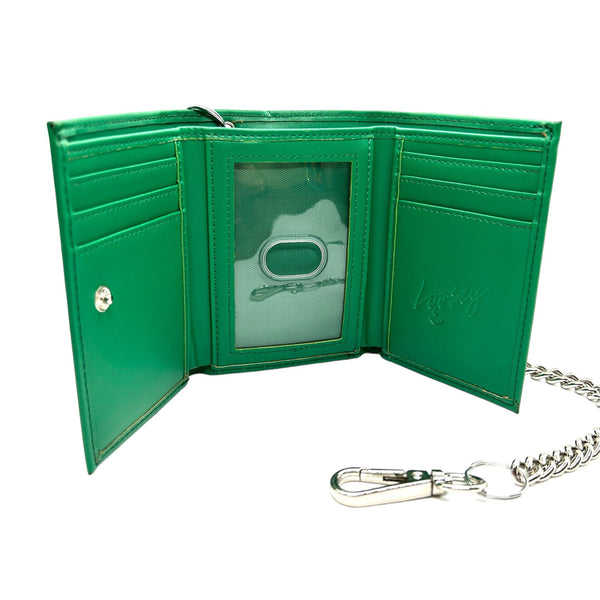 A Loosey Chain Gang wallet with a chain attached to it.