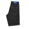 A pair of POLAR BIG BOY SHORTS DEMIN SILVER BLACK on a white background.