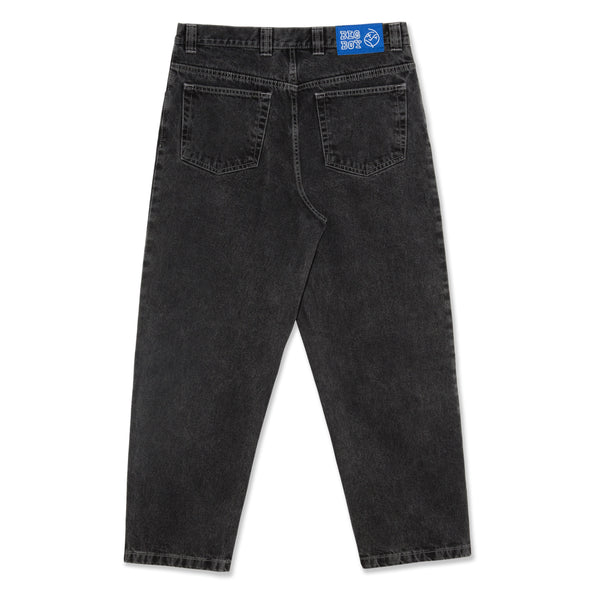 A pair of POLAR BIG BOY SILVER BLACK jeans on a white background.