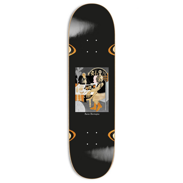 A POLAR skateboard with an image of a woman and a man.