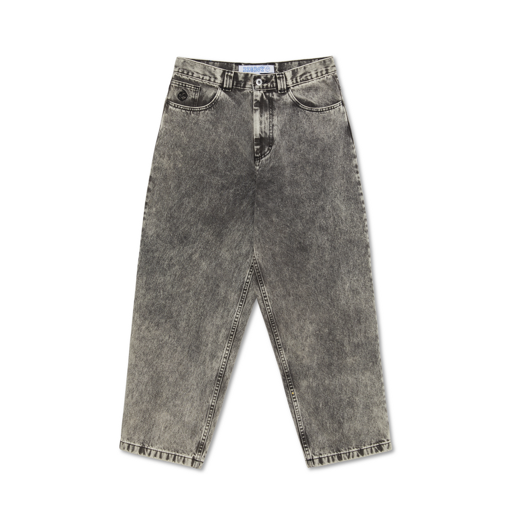 A pair of POLAR jeans with a grey wash.