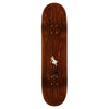 The POLAR ROZENBERG BS NOSEBLUNT BURNT RED skateboard deck by POLAR features Pontus Alv's white goat artwork on a black mountain at the center, set against a rich burnt red finish.
