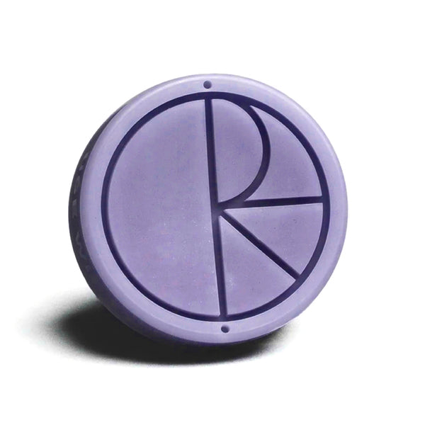 A POLAR 'USE WISELY' WAX PURPLE disc with the letter r on it.