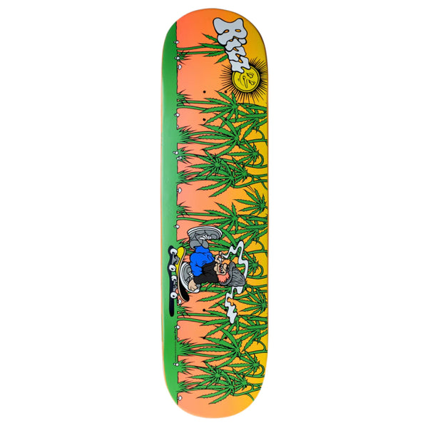 A QUASI RIZZO PENNY skateboard with a picture of a man on it.