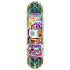 The REAL HERMANN CATHEDRAL HOLOGRAPHIC 8.38" deck by REAL features a vibrant stylized ship with a face, surrounded by leaves and geometric shapes, plus holographic rainbow foil accents and “HERMANN” and “REAL” printed below.
