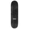 The REAL ISHOD BUNNY TWIN TAIL by REAL is a black skateboard deck with a wood grain finish and "ISHOD" in white at the center, designed for a symmetrical, sleek ride.