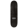 The REAL NICOLE VIKING skateboard deck by REAL features a black wood grain design with "NICOLE" in white lettering inside an oval at the center and comes in an 8.38" width for enhanced stability and control.