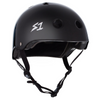 A black S1 Lifer black gloss helmet with the word S1 on it from S1 Helmet Co.