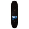 The SANTA CRUZ X GODZILLA MECHA HAND skateboard deck is expertly crafted from premium North American Maple, showcasing a bold black background adorned with blue and white text in both Japanese and English. This design celebrates the legendary Godzilla Kaiju Roskopp and is a distinguished piece in the Santa Cruz Skateboards collection.