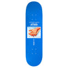 The SCI-FI FANTASY HSU PROSTHETIC MEMORY is a blue 8.25 skateboard deck with artwork of two hands touching, "HSU PROSTHETIC MEMORY A.K.A. SCI-FI FANTASY" text, and Chinese characters below the image.