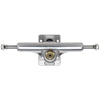 The SLAPPY TRUCKS SLAPPY ST1 INVERTED HOLLOW ULTRA LOW 8.0 (SET OF TWO) skateboard trucks are shown from above, highlighting the axle, hanger, and ultra low baseplate design for maximum grind clearance against a white background.