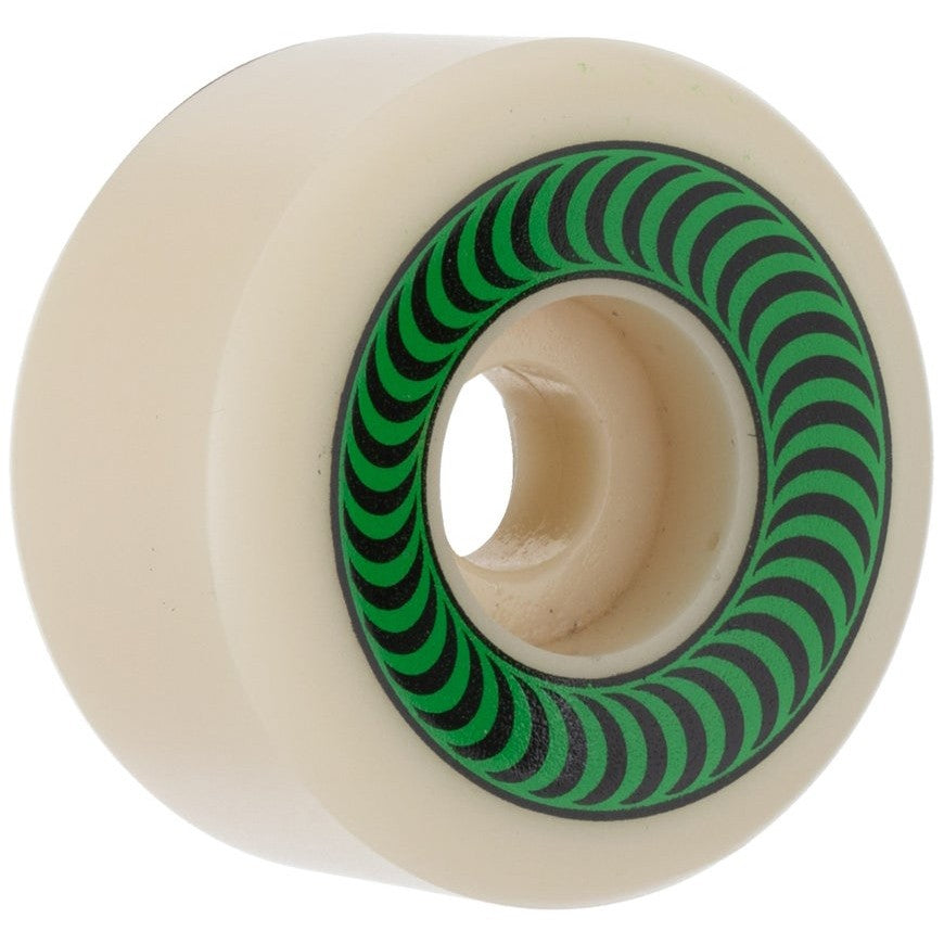 A SPITFIRE F4 OG CLASSIC 99A 52MM skateboard wheel with a green and white design.