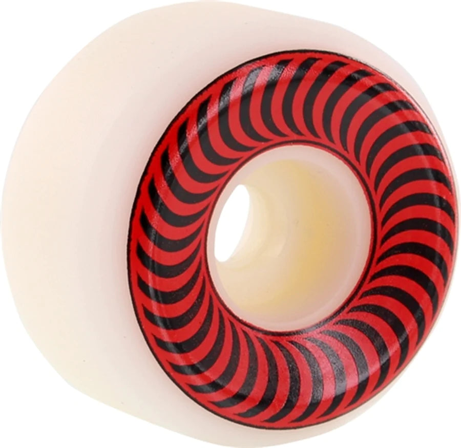 A SPITFIRE F4 OG CLASSIC 99A 60MM skateboard wheel with a red and black design.