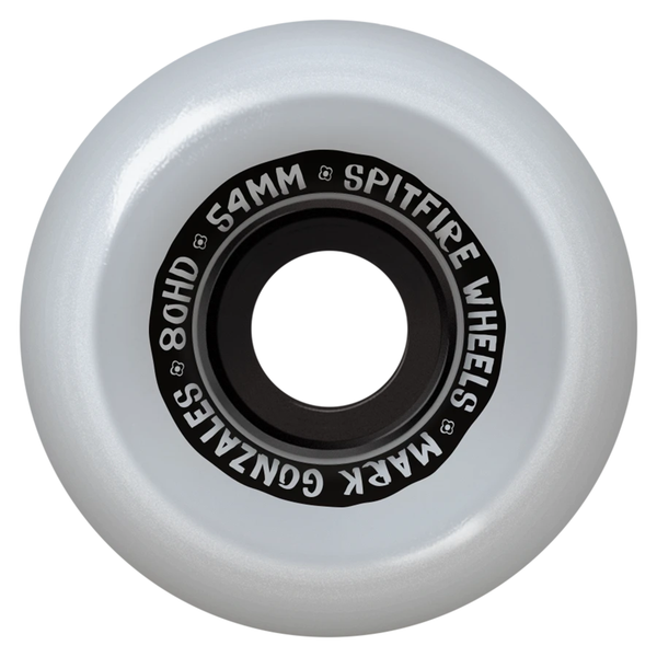 The back of a soft translucent wheel that reads the wheel specs.