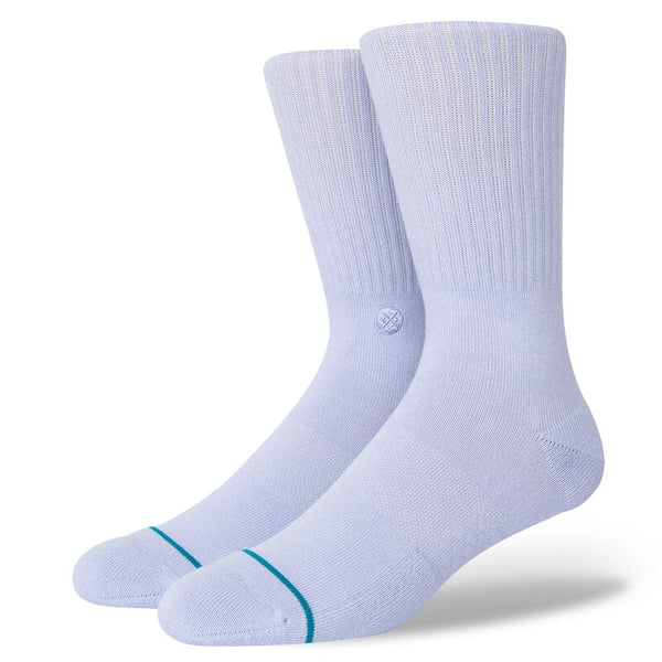 A pair of STANCE SOCKS ICON LILAC LARGE on a white background.