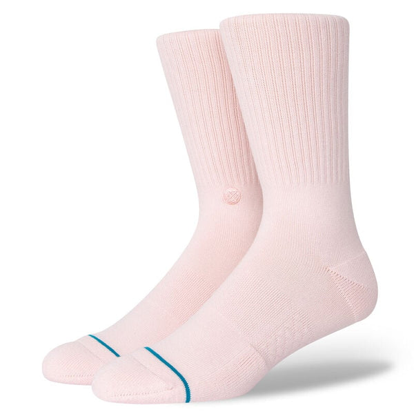 A pair of STANCE SOCKS ICON PINK LARGE on a white background.