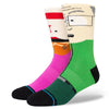A pair of STANCE socks with South Park's Mr. Garrison character on them.
