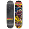 A STRANGE LOVE RADIUM skateboard with the words STRANGELOVE on it.