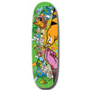 The STRANGELOVE 4/20 BRATRUD CEREAL HOT TUB skateboard deck by Todd Braturd features a chaotic cartoon scene with coins, food, and a hand on a green background.
