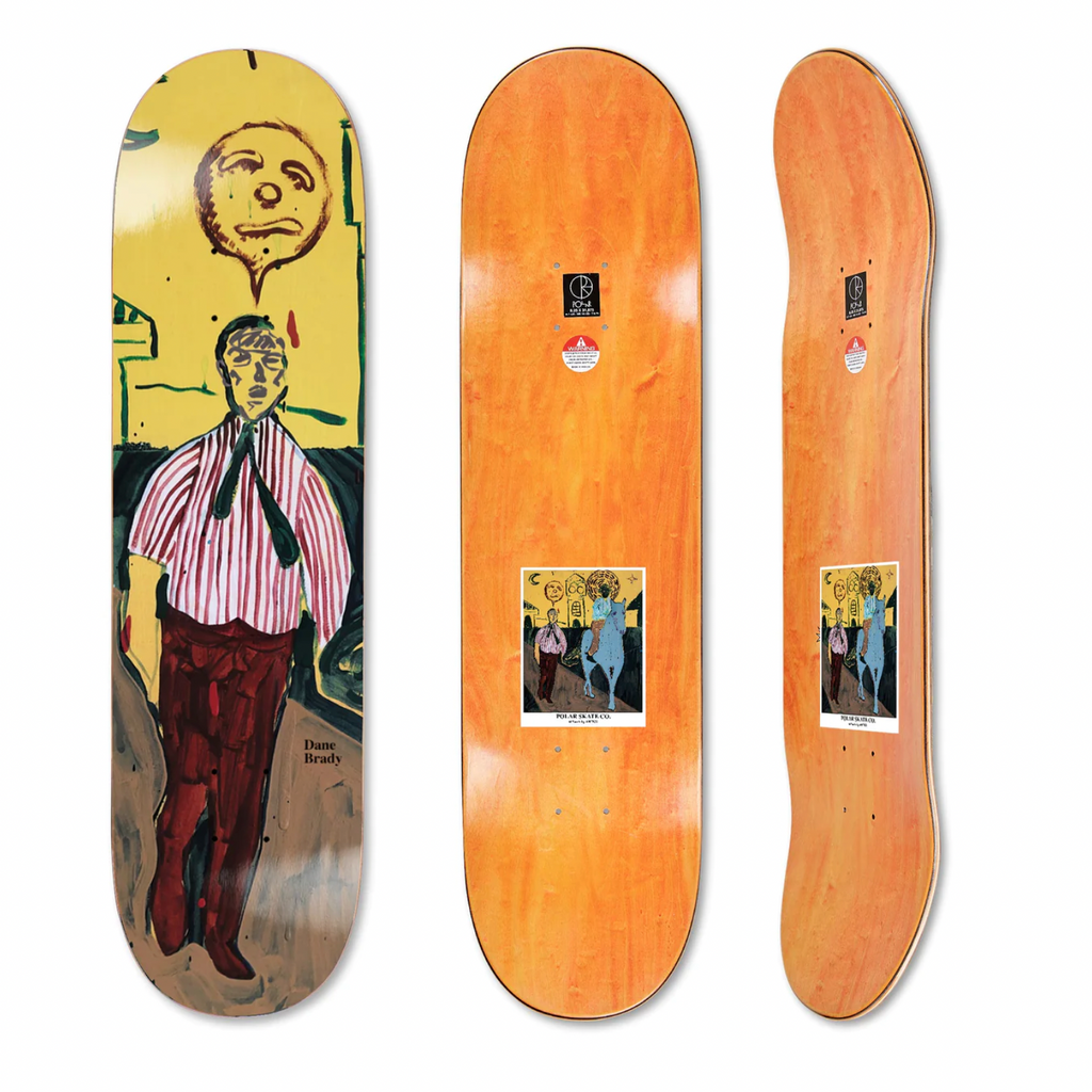 A couple of Polar Brady Midnight Stroll skateboards that are next to each other.