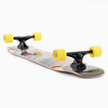 A LANDYACHTZ STRATUS 46" SPECTRUM LONGBOARD with yellow wheels on a white background.
