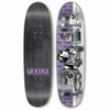 A STRANGELOVE skateboard with a purple and black design on it featuring artwork by Sean Cliver.
