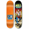 A STRANGELOVE skateboard with the word Max on it featuring artwork by Sean Cliver.