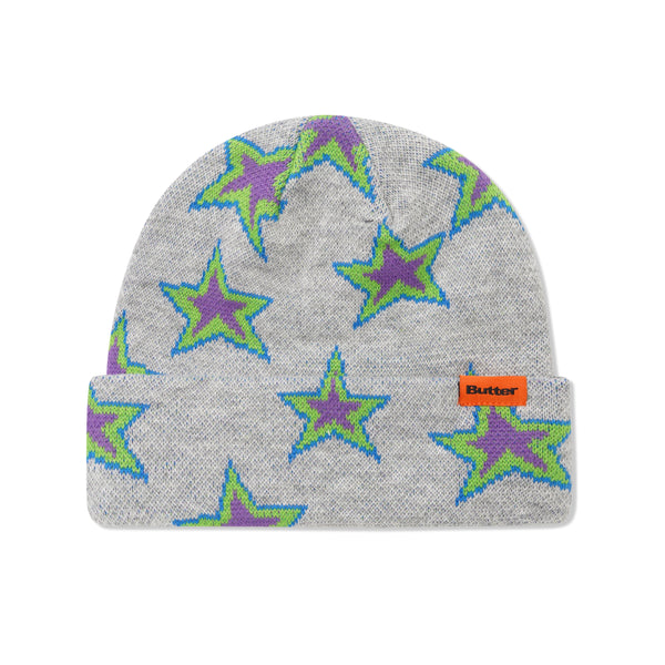 A BUTTER GOODS STAR BEANIE GREY by Butter Goods.