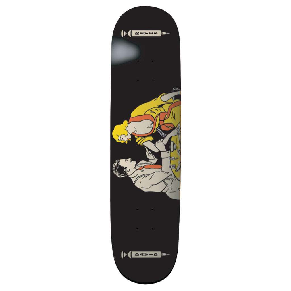 A THANK YOU skateboard deck featuring an image of a man and a woman, specially designed by Madness with the artistic touch of David Reyes, creating a visual masterpiece that embodies gratitude - a heartfelt "thank you.