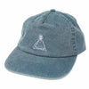 THEORIES SCRIBBLE DENIM STRAPBACK HAT with embroidered logo on white background.