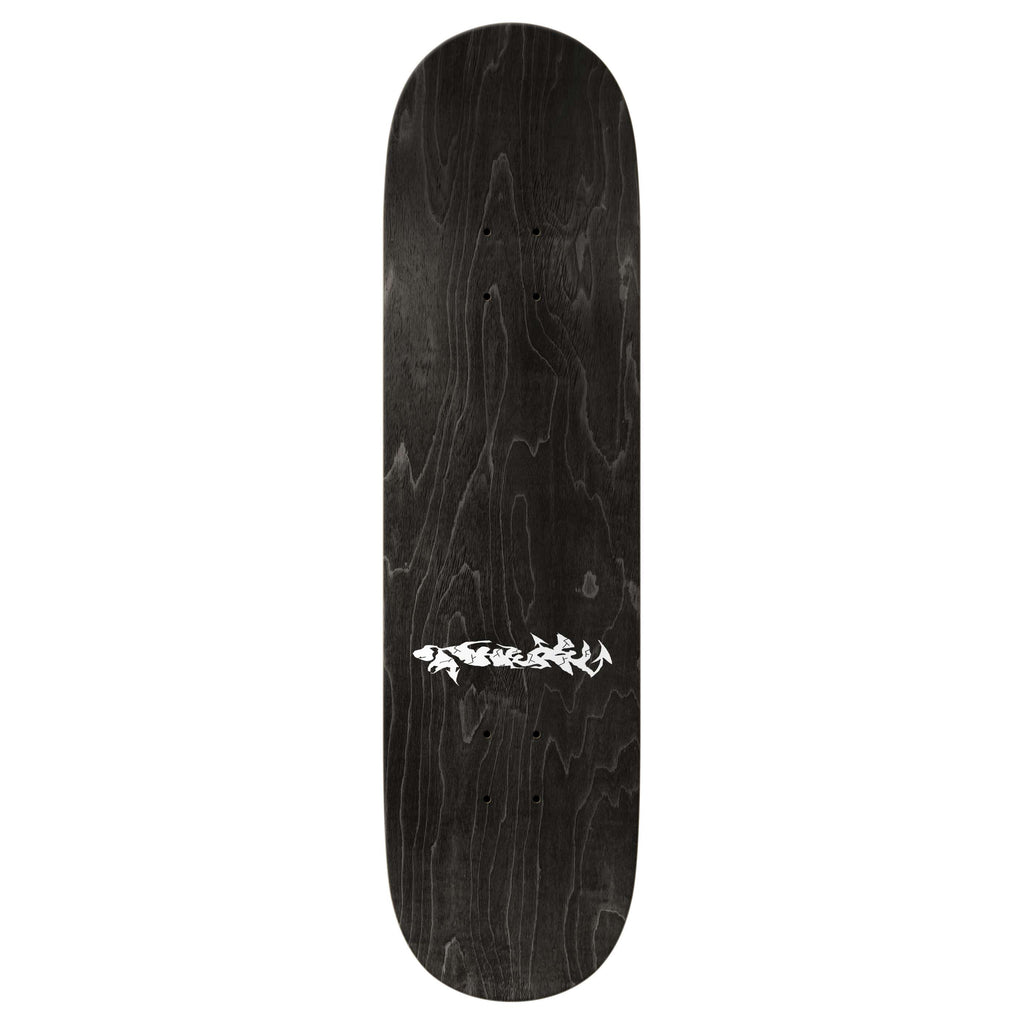 The THERE JESSYKA SHADOWFAX TRU FIT skateboard deck by THERE is 8.06" wide, featuring a visible wood grain and a small white graffiti-style logo by Jessyka Shadowfax at the center.
