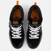 The NB NUMERIC TIAGO X ROLAND 808 LITE BLACK / ORANGE skate shoes feature white laces, orange accents, and “TR-808” and “Roland” logos on the insoles and tongues, inspired by the classic Roland 808 Lite design.