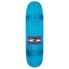 The TOY MACHINE ED TEMPLETON CHARRED CROSS is a blue skateboard deck featuring Ed Templeton’s eye graphic and "Toy Machine Bloodsucking" in bold red and white.