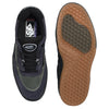 A pair of Vans SKATE WAYVEE MIDNIGHT NAVY shoes with a black sole and gum sole.