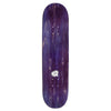 The skateboard deck, named "VIOLET 'JEFFREY'S FREE' (PRAYING)" by the brand violet, showcases a striking violet design with a small white logo in the center. Its dynamic wheelbase guarantees stability and performance for every skate session.