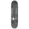 An Original artwork skateboard with the word VIOLET KADER "TRASH DOLL" AFRICA on it.