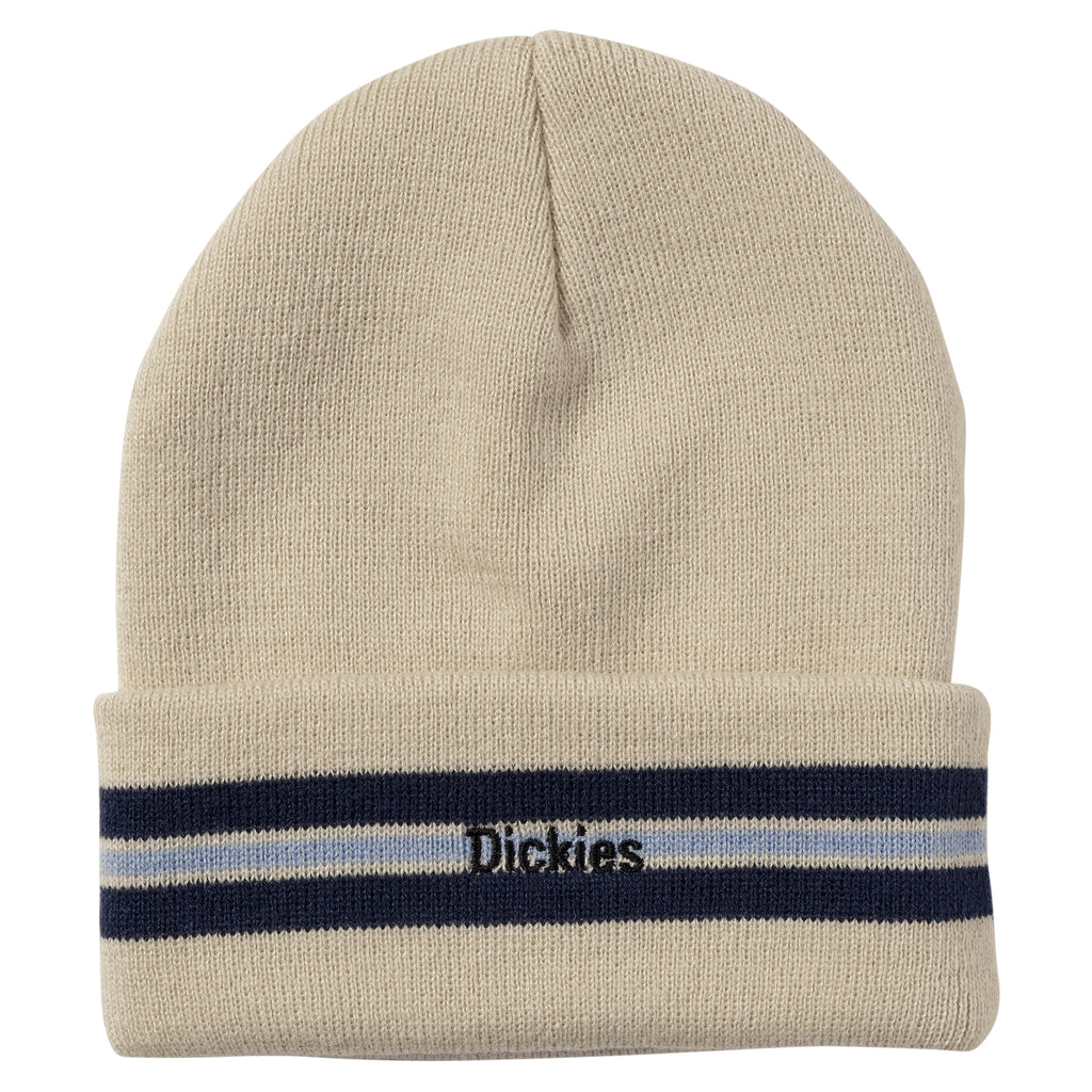 A DICKIES TOM KNOX KNIT FLIP UP BEANIE with the word diddles on it.