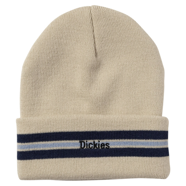 A DICKIES TOM KNOX KNIT FLIP UP BEANIE with the word diddles on it.