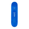 A blue WKND TOM K GOLD BLOOM skateboard with a white logo on it, featuring Wheel Well Cut-Outs and the WKND brand.