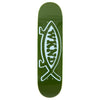 A WKND EVO FISH GREEN skateboard, featuring a WKND logo.