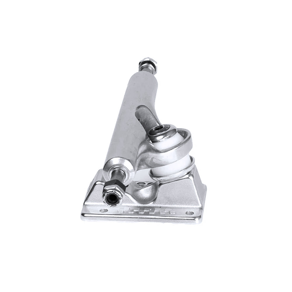 The Ace ACE AF1 44 INVERTED HOLLOW skateboard truck, featuring bushings, kingpin, and rethreading axle nuts, is shown from the front on a white background.