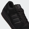 A black ADIDAS FORUM 84 LOW ADV CORE BLACK / CARBON / GREY THREE sneakers with gum soles.