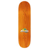 A wooden ANTIHERO GRIMPLE STIX HEWITT GRIMPLE BEACH skateboard deck featuring a "Grimple Beach" logo in the center with a graphic of a grinning creature. The deck boasts a smooth finish and pre-drilled holes for trucks.