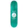 Green skateboard deck with a white circular graphic of a bird wearing a sombrero, capturing the bold essence of ANTIHERO and featuring the text "Jalopy Adios Mutha Skate Co." The design resonates with classic skateboard culture, aligning with the style of the ANTIHERO JALOPI RETURN.