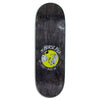 This ANTIHERO CLASSIC EAGLE HORSE PILL skateboard deck boasts a width of 8.75" and a dark wood finish, featuring a graphic of a pill and a person falling. The design includes the text "The Horse Pill" along with the numbers "10-30-85" and "HA25 WB," reminiscent of an iconic ANTI HERO Trujillo style.