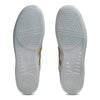 The image shows the bottoms of translucent, white rubber-soled skateboarding shoes with circular and linear tread patterns, similar to the advanced grip found in ASICS LEGGEREZZA FB WHITE / PURE GOLD by ASICS.