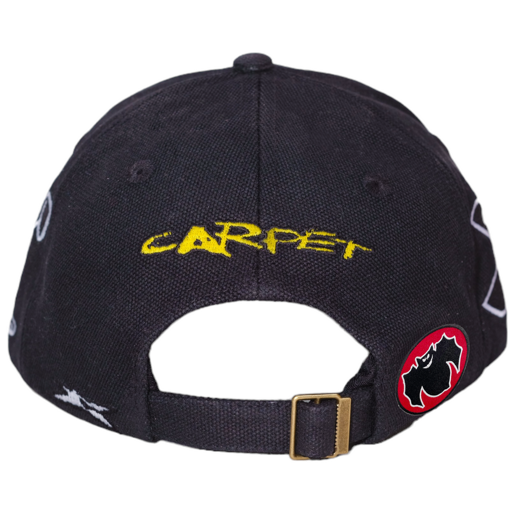 A black CARPET RACING HAT BLACK with the word Carpet Co. on it.