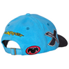 A Carpet Co. CARPET RACING HAT CYAN with a logo on it.